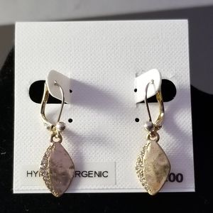 Macy's Earrings Studded Golden Dangle Drops